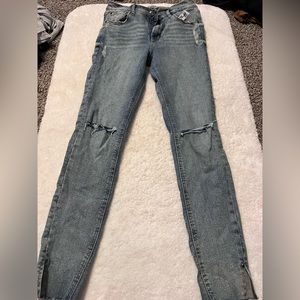 high rise skinny jeans